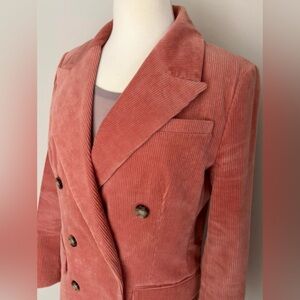 Banana Republic DB Corduroy Blazer, Pink Blush, size 4